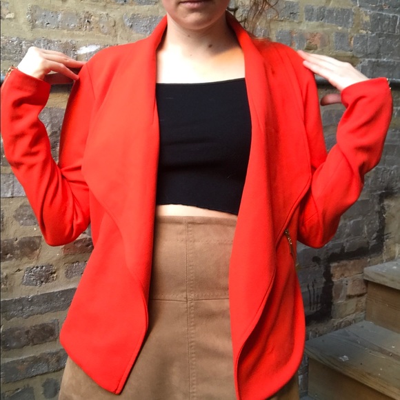 NWT Gianni Bini Boss Red Blazer with Gold Accents - Picture 5 of 12